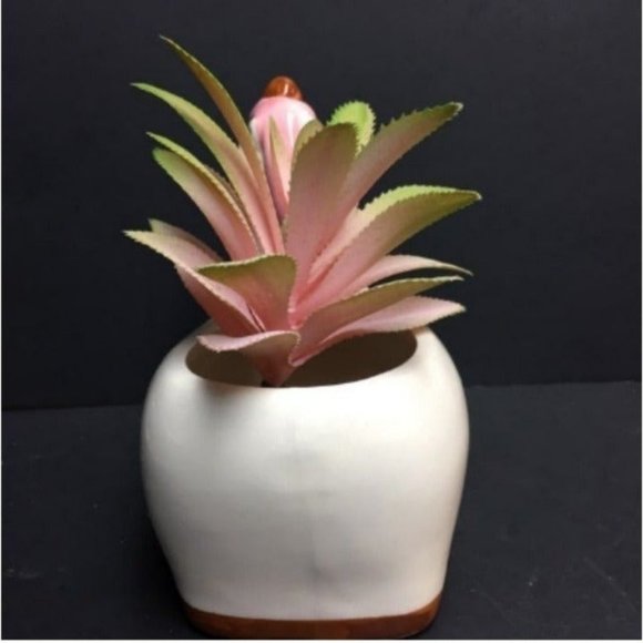 Unicorn Succulent Planter White Pink Desktop Holder Bathroom Organizer - Picture 4 of 5